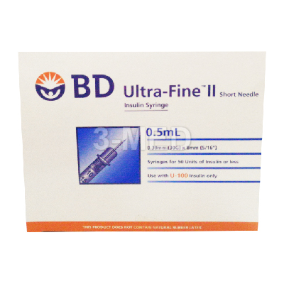 BDS05-100 - BD胰島素針筒連針咀 0.5ml 30G x 8mm